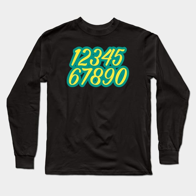 Numeric counting Long Sleeve T-Shirt by coralwire